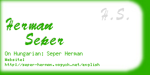 herman seper business card